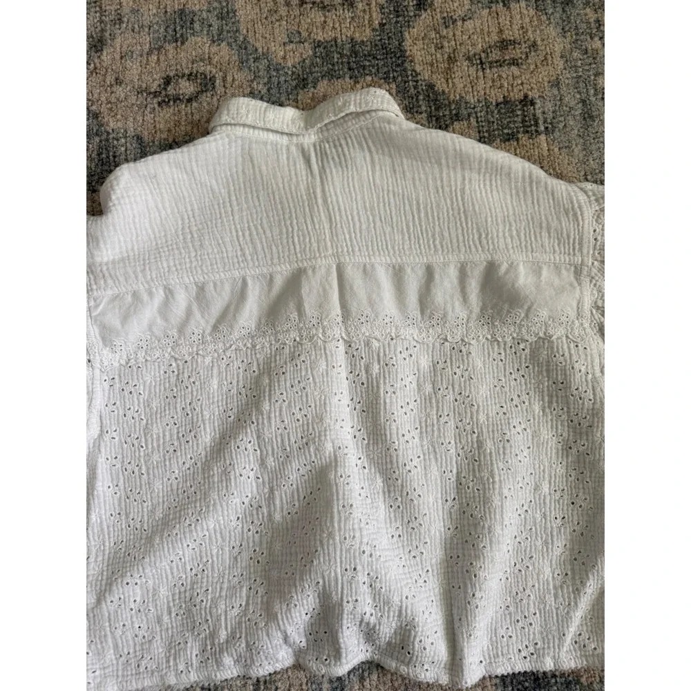 Free People Full Bloom 3/4 Sleeve Button Up Shirt Small Excellent Condition - Picture 7 of 7